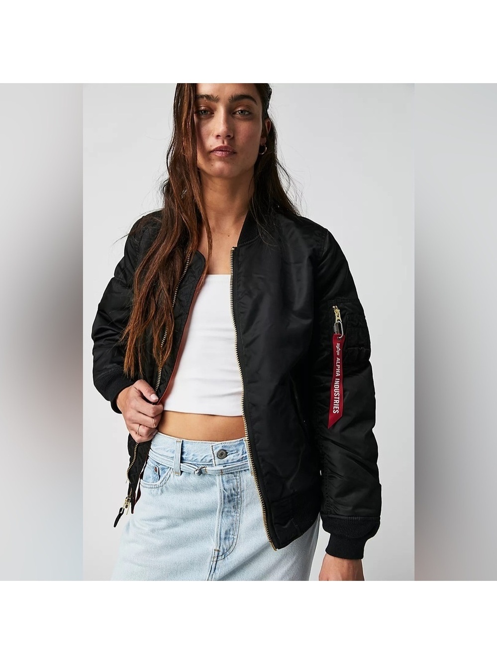 Alpha Industries L-2B Natus Flight Jacket Black Size XS Bomber